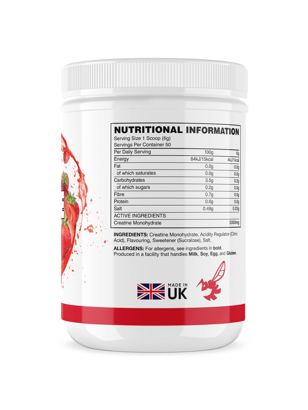 THE BUZZ! Creatine Monohydrate 300g Strawberry Splash