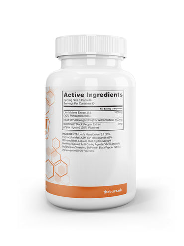 THE BUZZ! BOOM Lion’s mane + Ashwagandha KSM-66