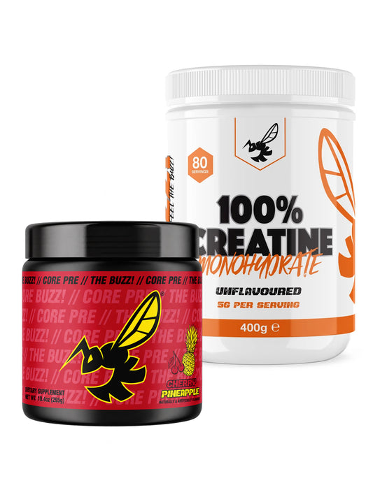 THE BUZZ! Core Pre Workout + Creatine 400g Bundle